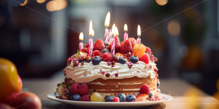 Photography of birthday with delicious cake - Starpik Stock