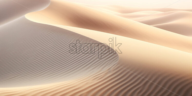 Playful sand dunes shaped by the wind into mesmerizing patterns and ripples - Starpik Stock