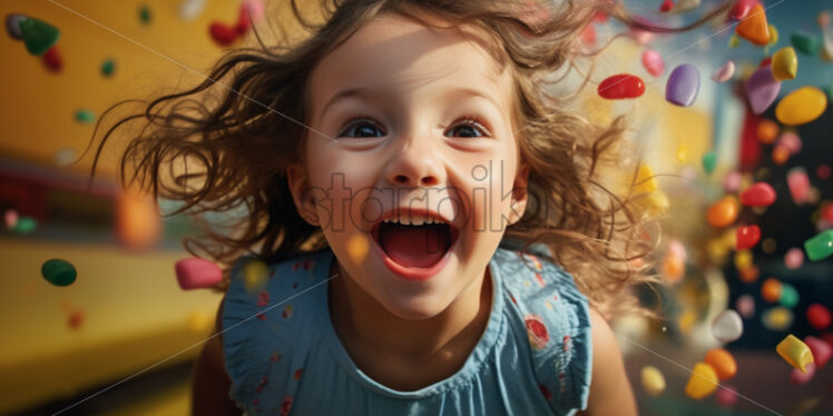 Playful shots of kids enjoying the party games and activities - Starpik Stock