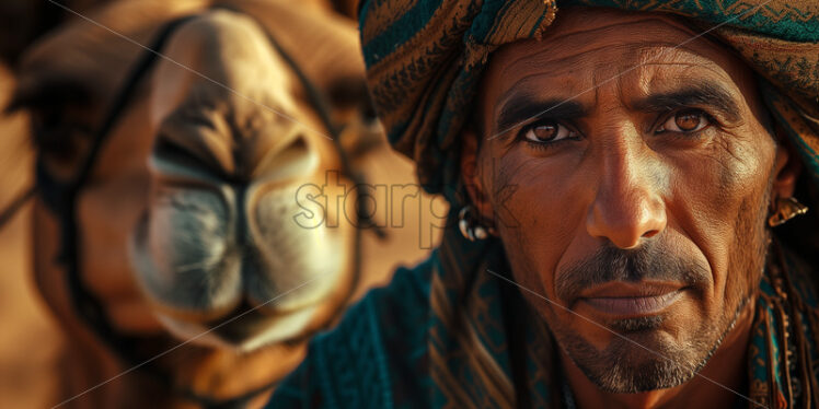 Portrait of a Bedouin nomad - Starpik Stock