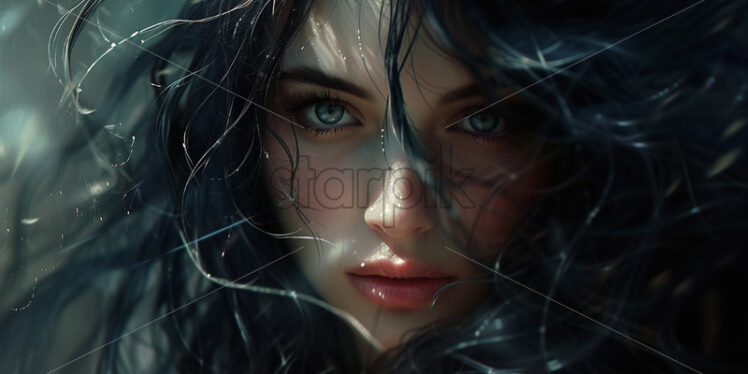 Portrait of a mystical brunette girl - Starpik Stock