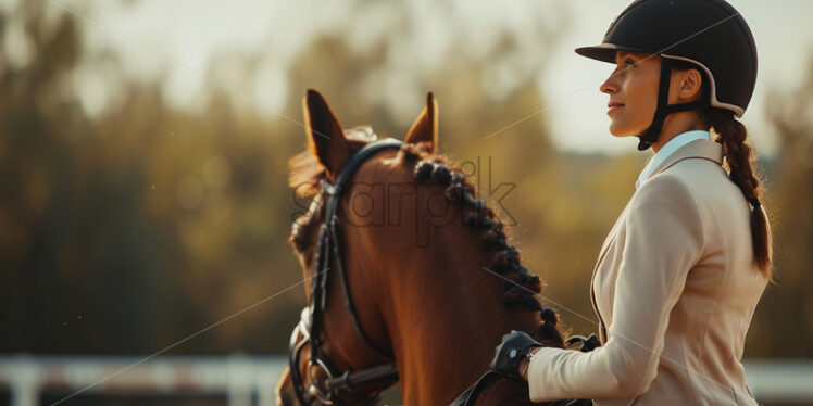 Portrait of an equestrian athlete - Starpik Stock