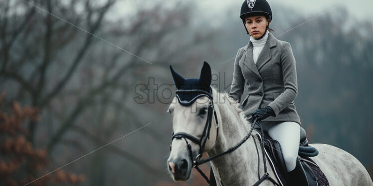 Portrait of an equestrian athlete - Starpik Stock