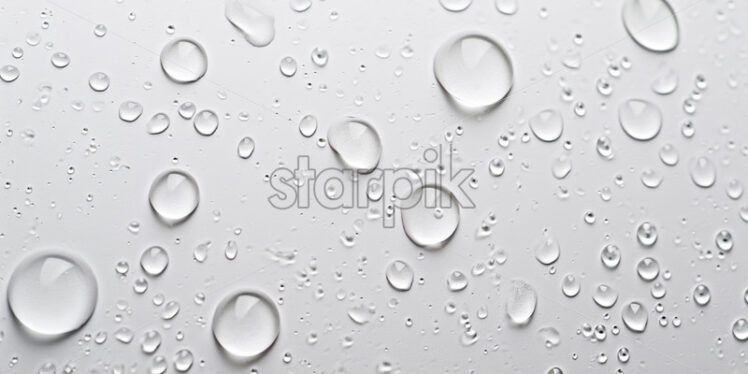 Postcard with water drops on white background - Starpik Stock