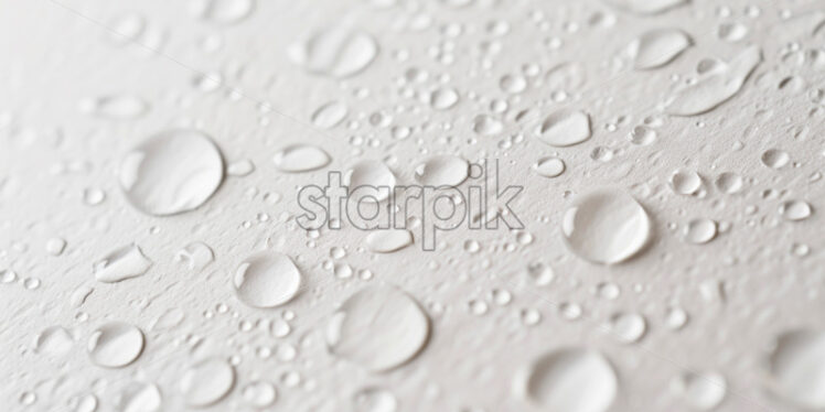 Postcard with water drops on white background - Starpik Stock