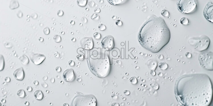 Postcard with water drops on white background - Starpik Stock