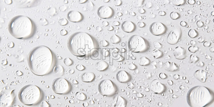 Postcard with water drops on white background - Starpik Stock