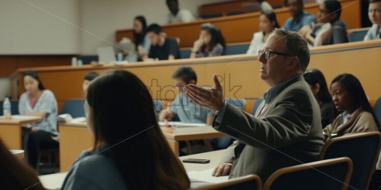 Professor teaching in action - Starpik Stock