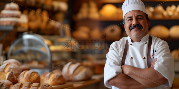  Proud baker in chief uniform - Starpik Stock