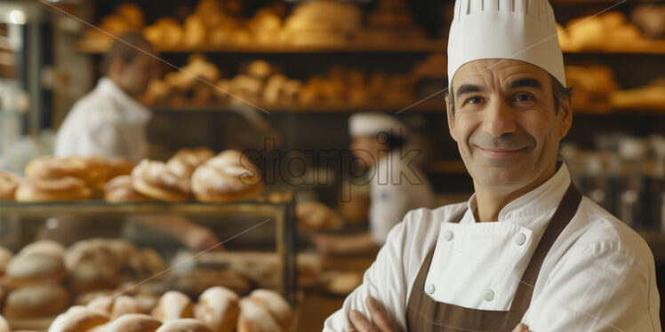 Proud master baker in chief uniform - Starpik Stock