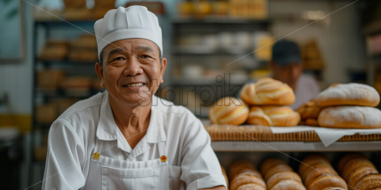 Proud master baker in uniform - Starpik Stock