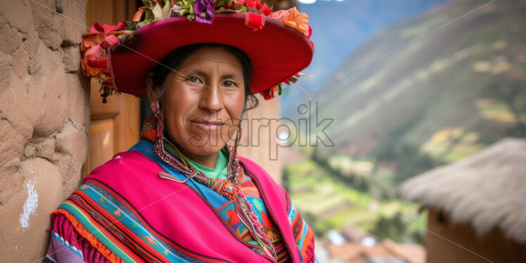 Quechua woman in Andes - Starpik Stock