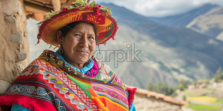 Quechua woman in Andes - Starpik Stock