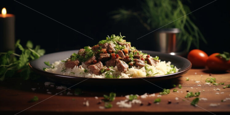 Rice with meat and vegetables - Starpik Stock