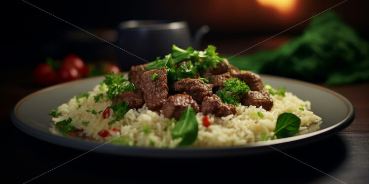 Rice with meat and vegetables - Starpik Stock