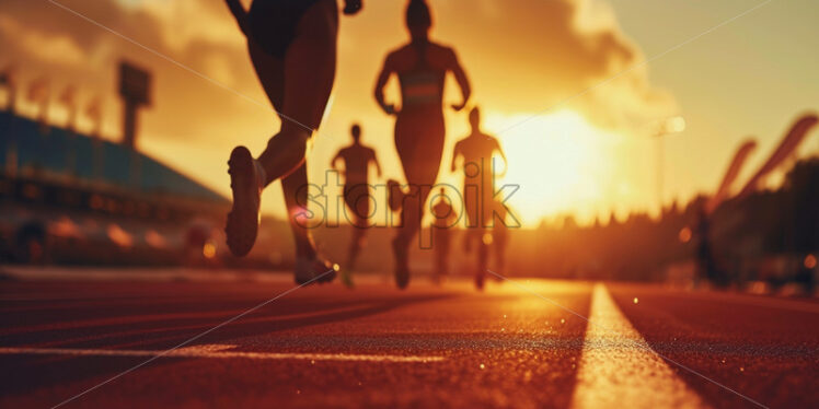 Runner on a running track - Starpik Stock