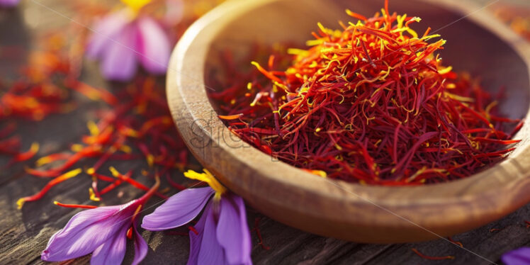 Saffron flower and fresh spice delicious - Starpik Stock