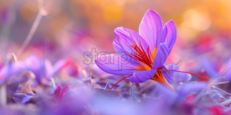 Saffron flower and fresh spice delicious - Starpik Stock