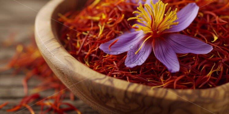 Saffron flower and fresh spice delicious - Starpik Stock