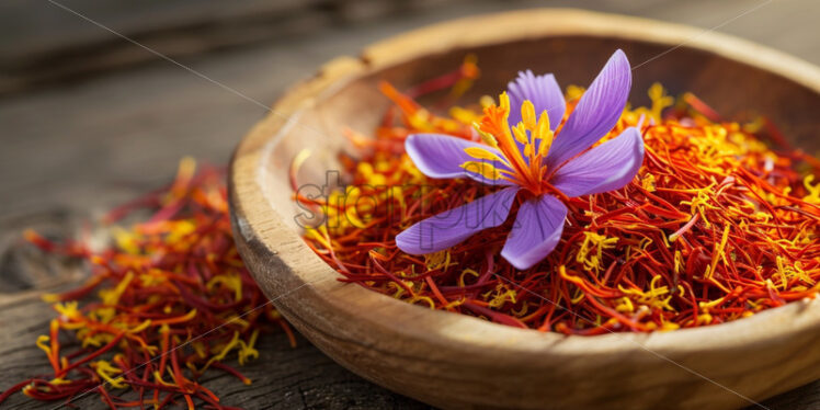 Saffron flower and fresh spice delicious - Starpik Stock