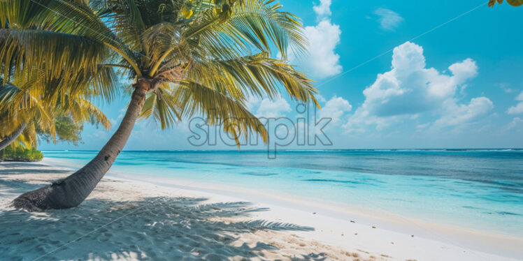 Sale banner with tropical worldwide resort - Starpik Stock