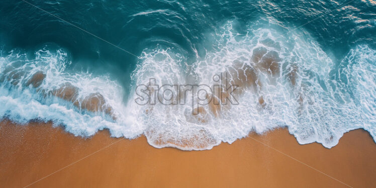 Sea waves background banner scenic top view - Starpik Stock