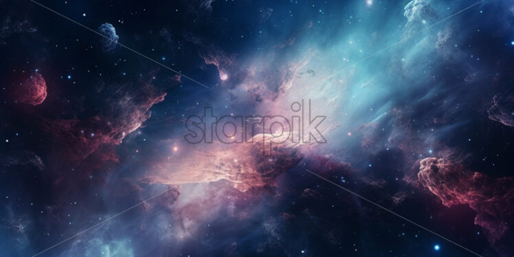 Stars in galaxy in a free space. Cosmic beauty - Starpik Stock