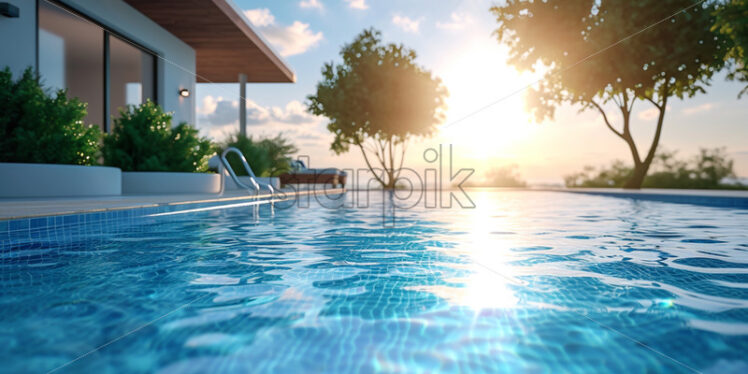 Summer afternoon by the pool - Starpik Stock