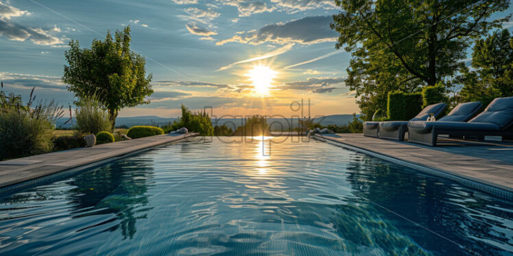 Summer afternoon by the pool - Starpik Stock