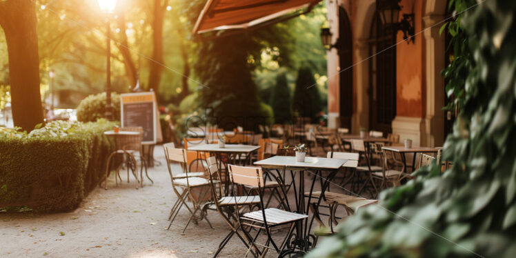 Sunny park café, nature blend - Starpik Stock