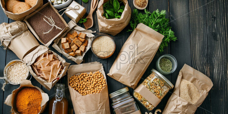 Sustainable eco friendly packages for groceries and spices - Starpik Stock