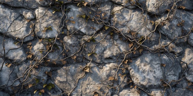 Tangled vines on a stone wall texture - Starpik Stock