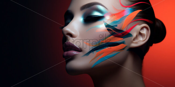 The beautiful fantastic makeup of a model - Starpik Stock