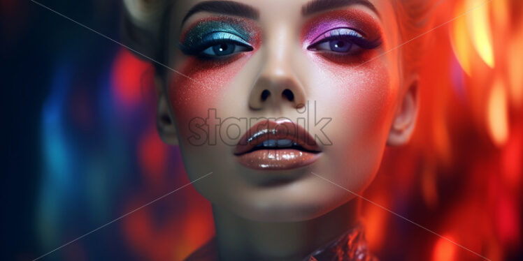 The beautiful fantastic makeup of a model - Starpik Stock