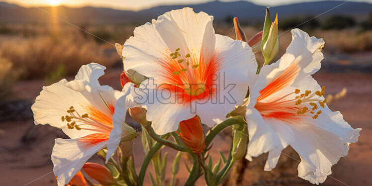 The delicate and intricate flowers of the desert dariposa lily - Starpik Stock