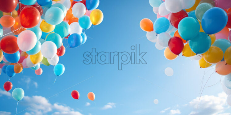 The magical moment of releasing balloons into the sky - Starpik Stock