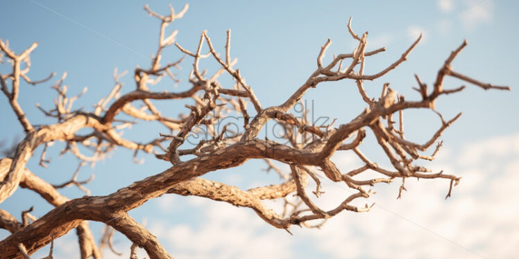 The resilient Joshua tree, its spiky branches reaching towards the desert sky - Starpik Stock