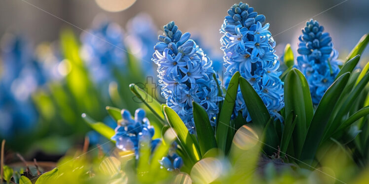 The sweet scent of freshly bloomed hyacinths wafting through the air - Starpik Stock