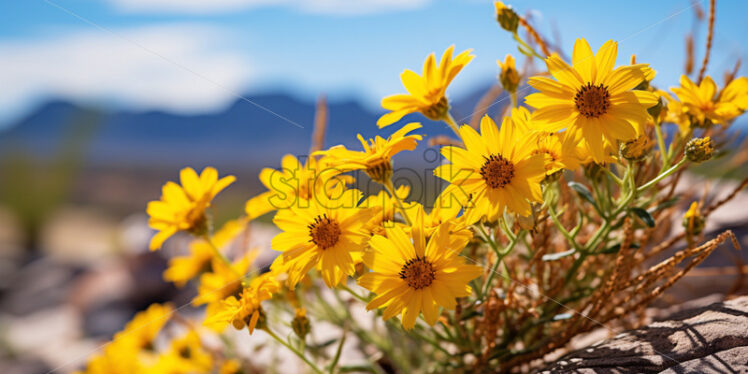 The vibrant and drought-resistant Brittlebush - Starpik Stock