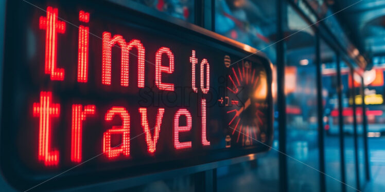 Time to travel banner poster - Starpik Stock