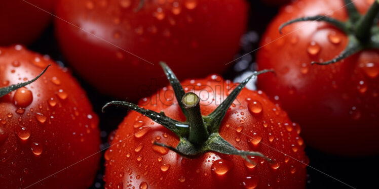 Tomatoes with water drops, pattern - Starpik Stock