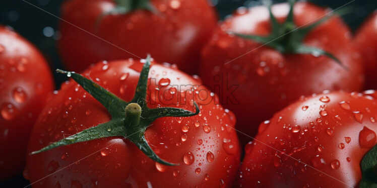 Tomatoes with water drops, pattern - Starpik Stock