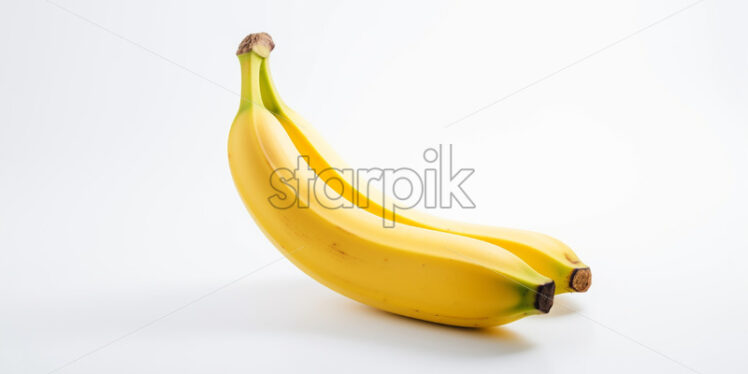 Two bananas on a white background - Starpik Stock