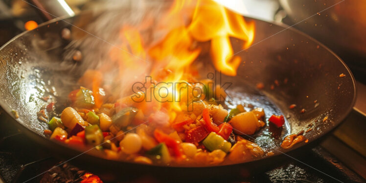 Vegetables that are made in a pan - Starpik Stock