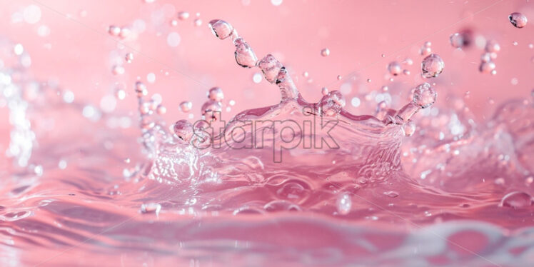 Water background splash peach and pink colours - Starpik Stock