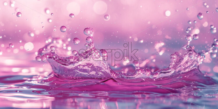 Water background splash peach and pink colours - Starpik Stock