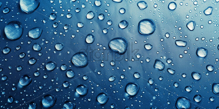 Water drops on a blue background - Starpik Stock