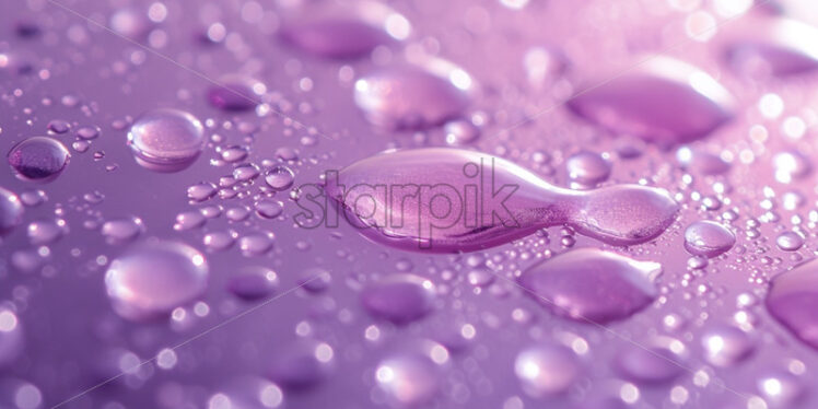 Water drops on purple background light - Starpik Stock