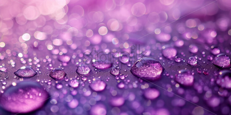 Water drops on purple background light - Starpik Stock