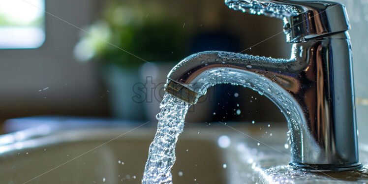 Water flows from a tap - Starpik Stock